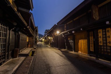 Takayama şehir mimarisi, Japonya gece görünümü
