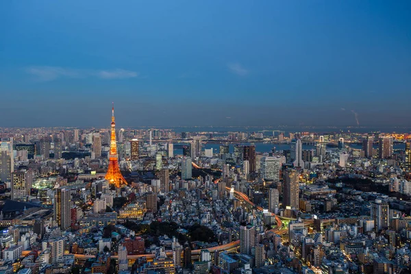 東京市のスカイラインの眺望 — ストック写真