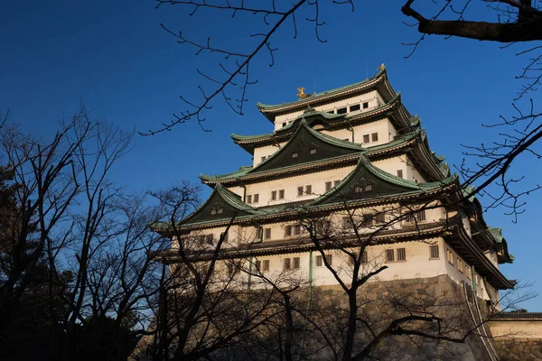 Nagoya Castle Blå Himmel Bakgrund Dagtid Japan — Stockfoto