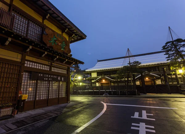 Nachtansicht Der Takayama Architektur Bei Japan — Stockfoto