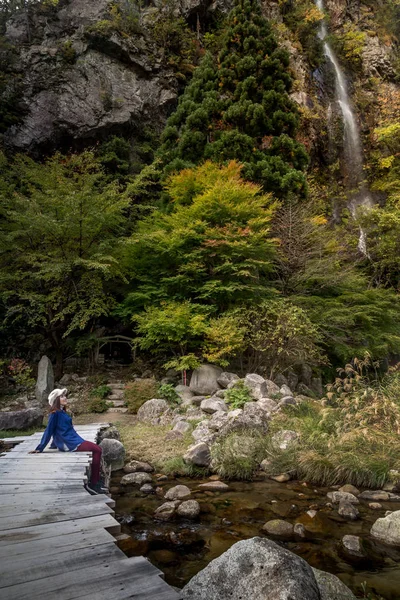 Paisagem Parque Outono Japão — Fotografia de Stock