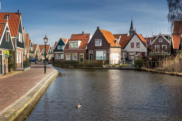 Puerto Aldea Tradicional Isla Marken Países Bajos — Foto de Stock