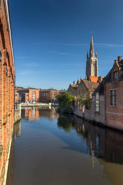 Каналів Брюгге Brugge Бельгія — стокове фото