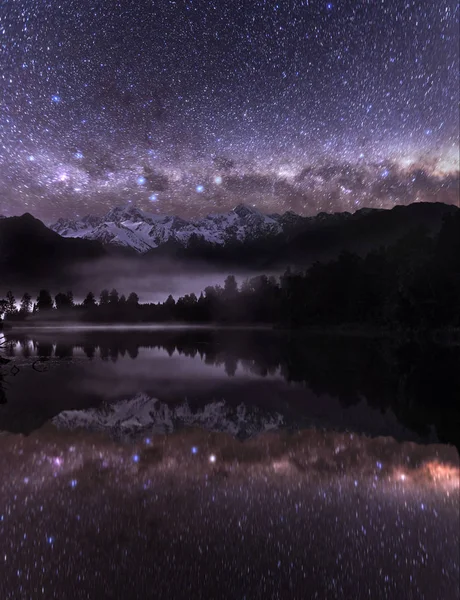 Fox Glacier Wielki Krajobraz — Zdjęcie stockowe