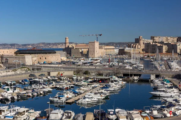 Fritidsbåtar Marseille Frankrike — Stockfoto