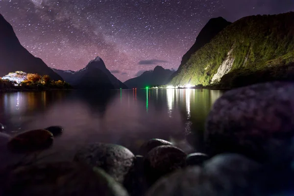 Star Lake Tekapo Milford Sound Nového Zélandu — Stock fotografie