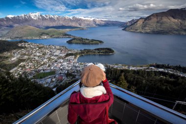 Queenstown, Newzealand etrafında büyük peyzaj