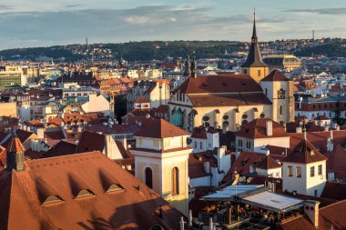 Prag Çek doğal cityscape mimarisinde