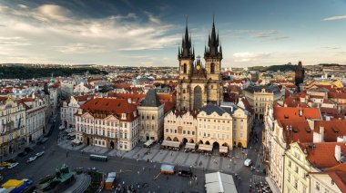Prag Çek doğal cityscape mimarisinde