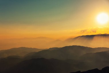 Dağlar, Doğa arka plan Sunrise