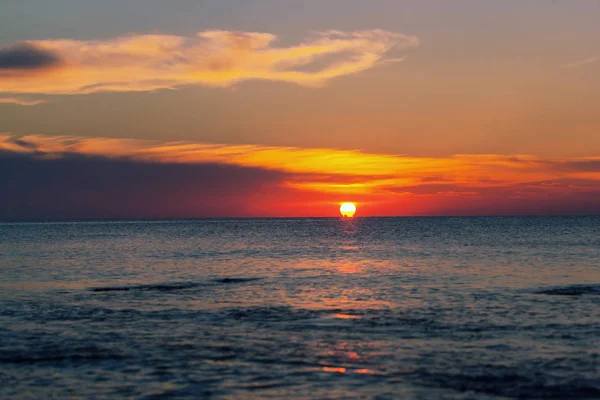 Soluppgång Vid Havet Naturen Bakgrund — Stockfoto