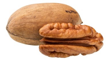 Cevizli, beyaz arka plan üzerinde makro çekim izole