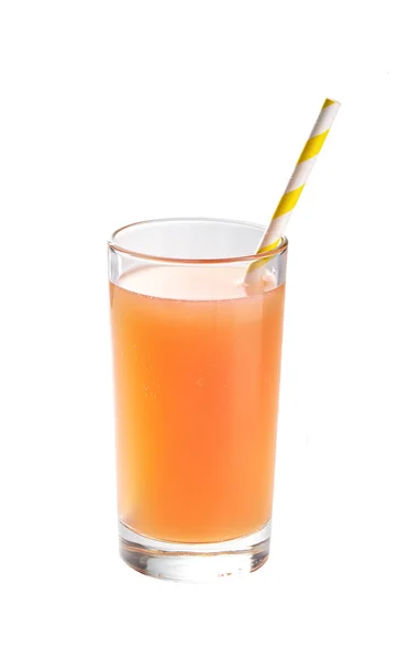 Bicchiere Succo Pompelmo Isolato Sfondo Bianco — Foto Stock