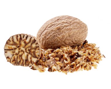 Beyaz arka plan üzerinde makro çekim izole küçük Hindistan cevizi