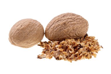 Beyaz arka plan üzerinde makro çekim izole küçük Hindistan cevizi