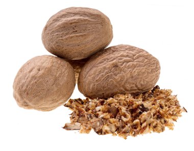 Beyaz arka plan üzerinde makro çekim izole küçük Hindistan cevizi