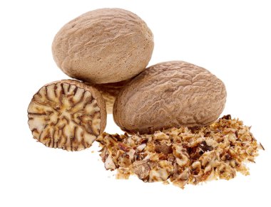 Beyaz arka plan üzerinde makro çekim izole küçük Hindistan cevizi