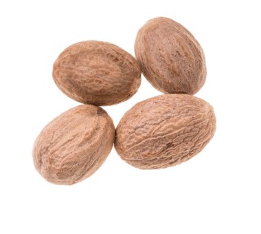 Beyaz arka plan üzerinde makro çekim izole küçük Hindistan cevizi