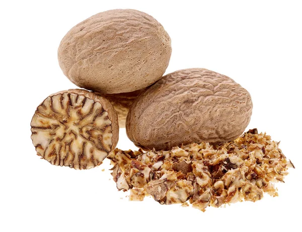 Beyaz arka plan üzerinde makro çekim izole küçük Hindistan cevizi