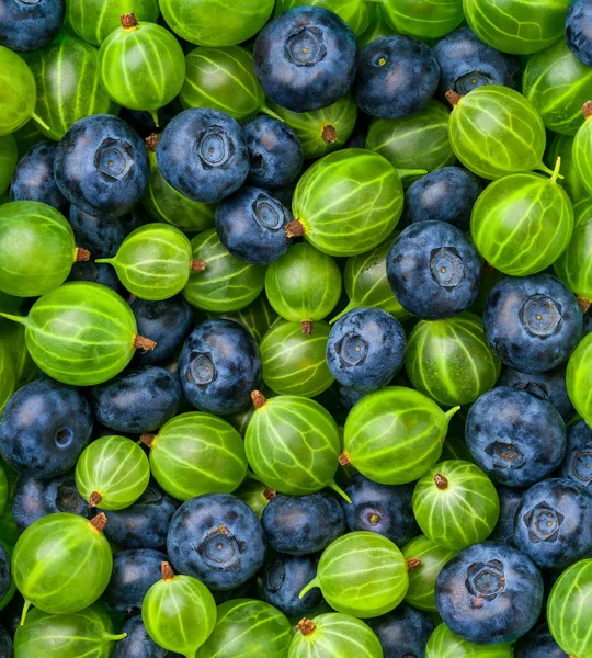 Background Different Berries Fruits Top View — Stock Photo, Image