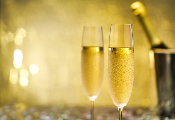 New Year Eve Celebration Champagne Party Holiday Celebration Concept — Stock Photo, Image