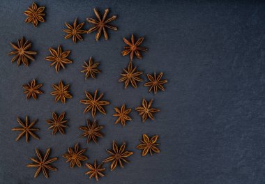 anason siyah bir arka plan. Üstten görünüm