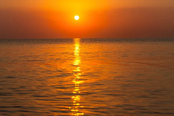 Havet Solnedgång Medelhavet Dramatiska Solnedgången — Stockfoto