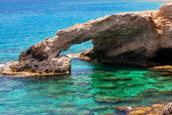Тропический Морской Пейзаж Кипра Мост Влюбленных — стоковое фото