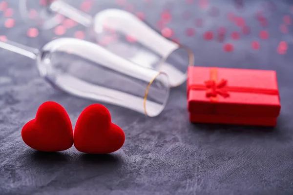 Valentine Day Background Valentine Day Gift Box — Stockfoto