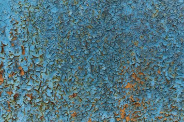 Duvarda mavi boya soyma dikişsiz doku. Rustik b deseni
