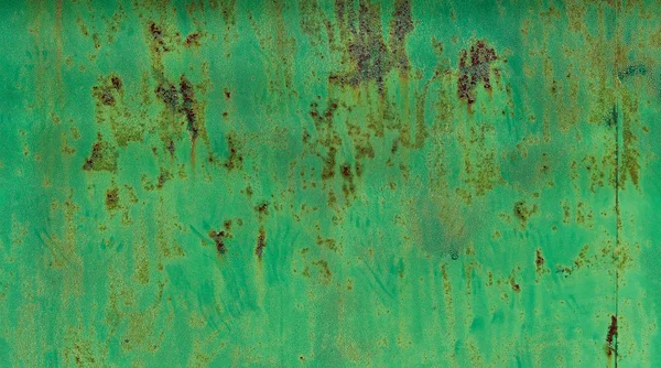 Schil groene verf op oude muur achtergrond textuur. — Stockfoto