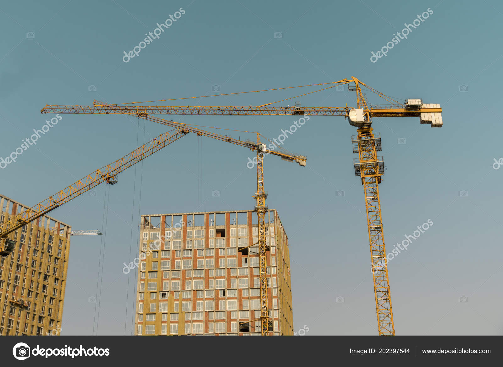 Hoisting Crane New Multi Storey Building Ndustrial Background Construction High Stock Photo Image By C Colt Kiev Mail Ru 202397544