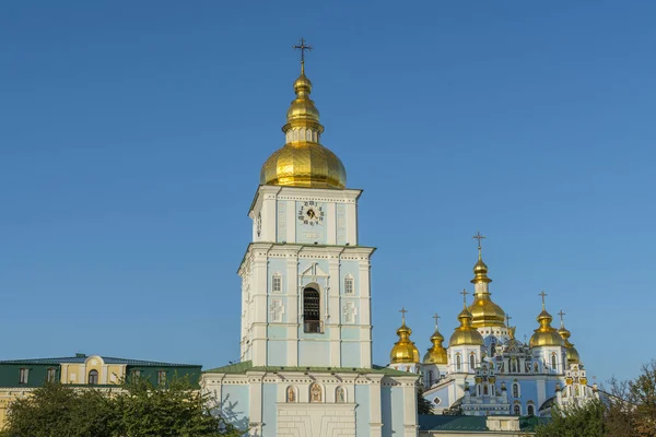 Golden domes of St. Michael Cathedral in Kiev, Ukraine. St. Michael\'s Golden-Domed Monastery - famous church complex in Kiev, Ukraine.