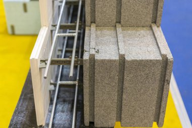 Köpük ev duvardan bölümü. sıcak bir ev kavramı. Duvarlar köpük plastik.