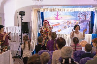 Kiev, Ukrayna. 4 Ocak 2018. Yeni yıl partisi performans