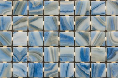 Doku arka plan mavi mozaik kare fayans.