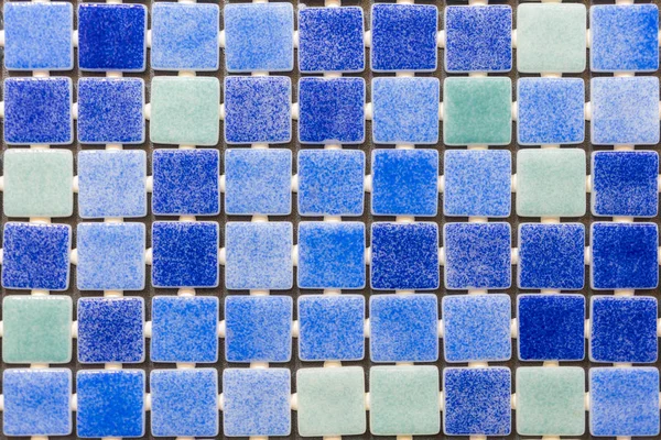 Blaue Mosaikfliesen Hintergrund Fliesen Textur Hintergrund Von Schwimmbadfliesen — Stockfoto