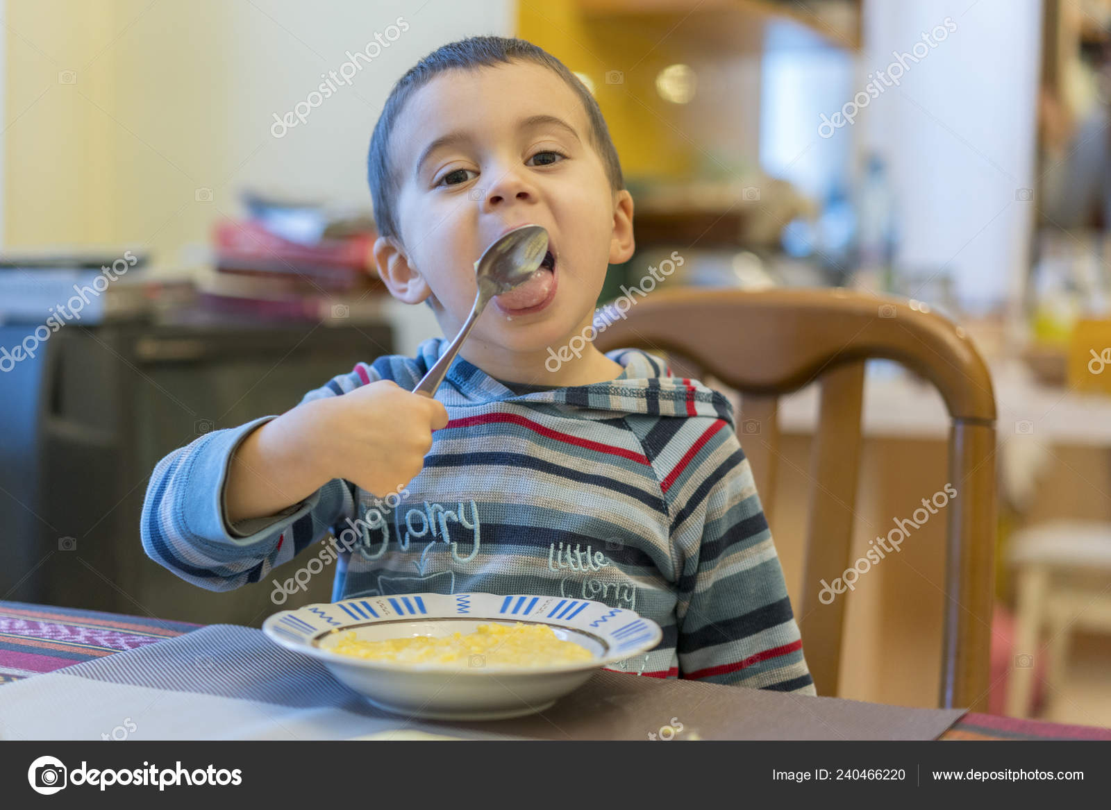 funny baby eating