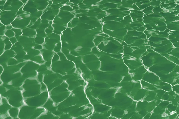 Green Water Swimming Pool Background Ripple Water Swimming Pool Sun — Stock Photo, Image
