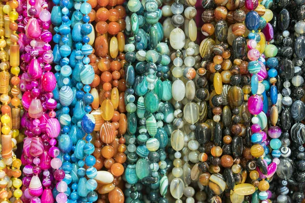 Background from beads. beads market necklaces.