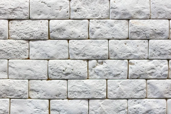 Textura Perfecta Piedra Apilada Decorativa Blanca Revestimiento Piedra Natural Fondo — Foto de Stock