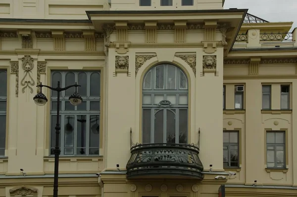 Balcon Dans Style Art Nouveau Gare Vitebsk Saint Pétersbourg — Photo