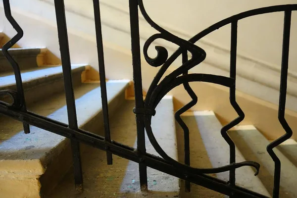 Fragment Escalier Dans Style Art Nouveau Dans Maison Sur Ligne — Photo