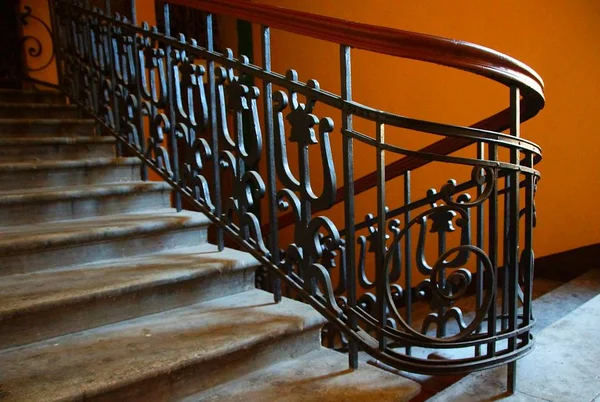 Fragmento Escadaria Estilo Art Nouveau Casa Rua Marata São Petersburgo — Fotografia de Stock
