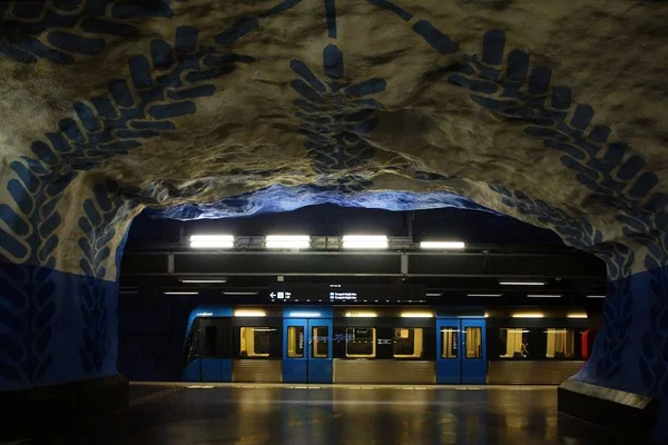 Centralen Stanice Metro Stockholmu Švédsko — Stock fotografie