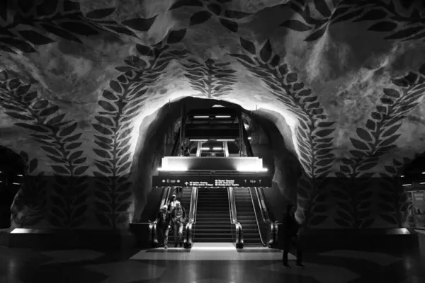 Centralen Stacja Metra Sztokholmie Szwecja — Zdjęcie stockowe