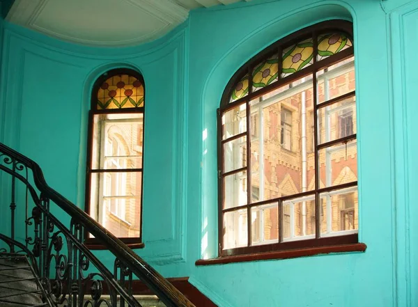 Interior Escada Principal Edifício Residencial Rua Kolokolnaya São Petersburgo — Fotografia de Stock
