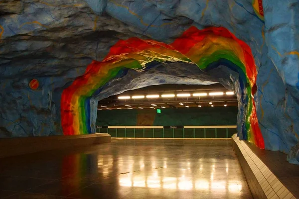 Stacja Metra Stadion Sztokholmie — Zdjęcie stockowe