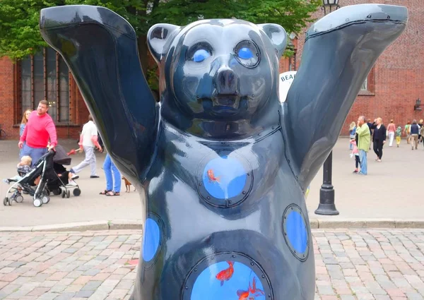 Exposición United Buddy Bears Exhibición Plaza Cúpula Riga Oso Croacia — Foto de Stock