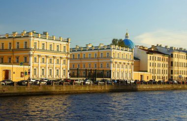 Fontanka Nehri set St Petersburg yaz akşamı